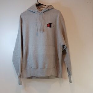 Vintage Y2K Champion Reverse Weave Hoodie Sweatshirt Logo Men's Sz L EUC NICE!